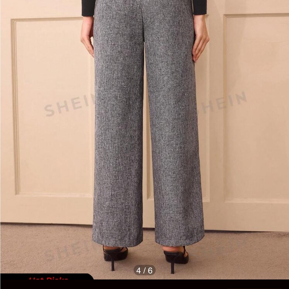 Brand new Women’s large SHEIN dress pants with front pleats. New belt included - Picture 3 of 10